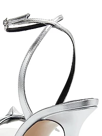 Clarita Bell 85MM Metallic Leather Sandals
