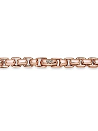 Box Chain Necklace In 18K Rose Gold, 7.5mm