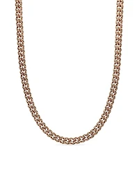 Curb Chain Necklace In 18K Rose Gold