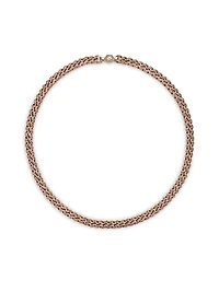 Curb Chain Necklace In 18K Rose Gold