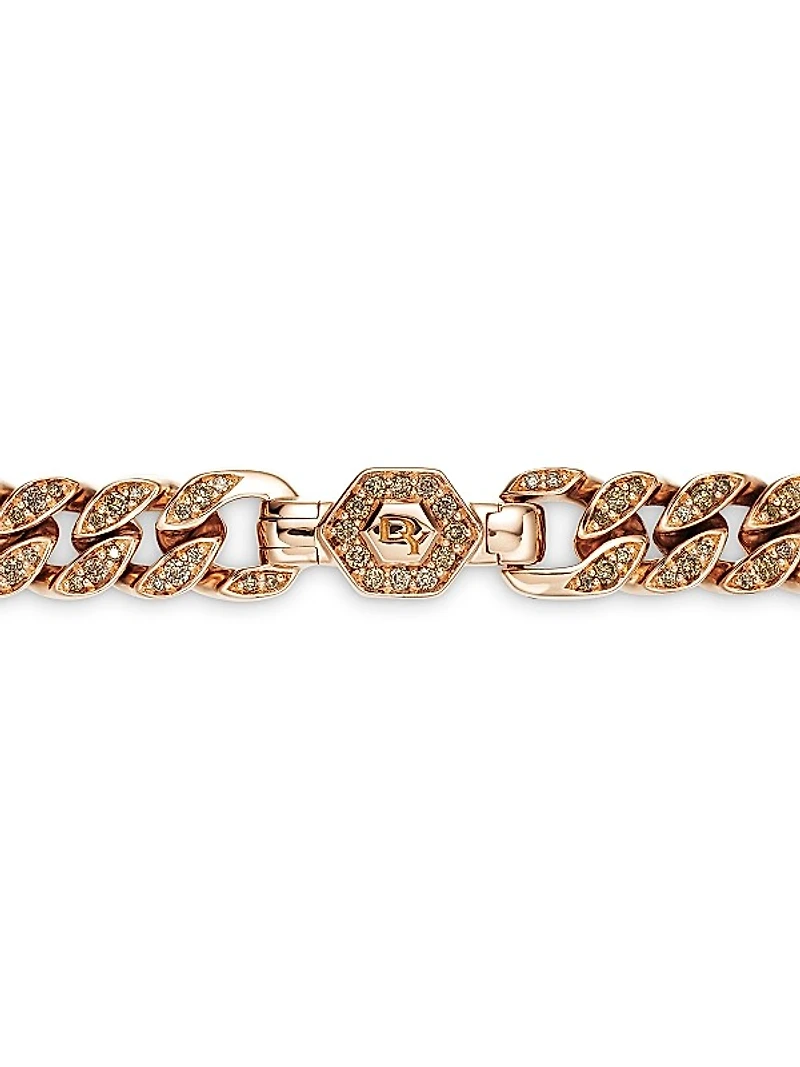Curb Chain Necklace In 18K Rose Gold