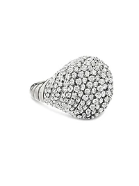 Sculpted Cable Pinky Ring 18K White Gold