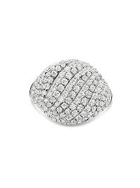 Sculpted Cable Pinky Ring 18K White Gold