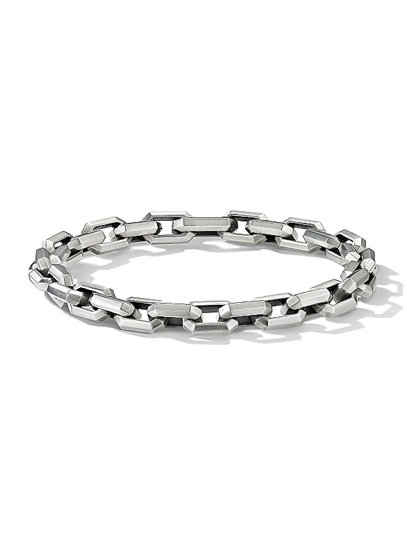 Heirloom Chain Link Bracelet In Sterling Silver