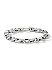 Heirloom Chain Link Bracelet In Sterling Silver