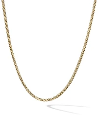 Wheat Chain Necklace 18K Yellow Gold