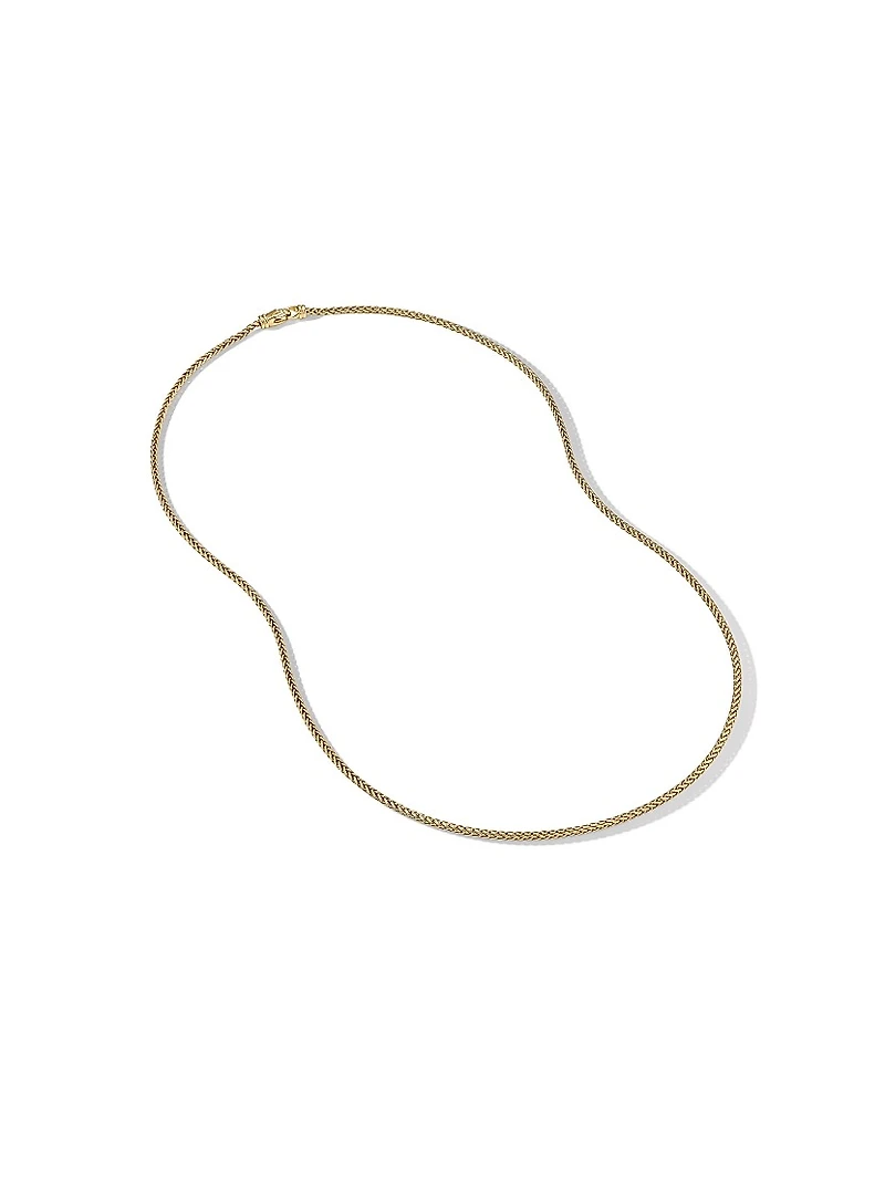 Wheat Chain Necklace 18K Yellow Gold