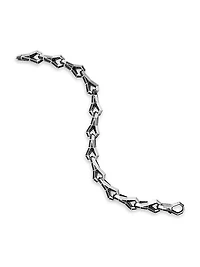 Faceted Link Bracelet Sterling Silver