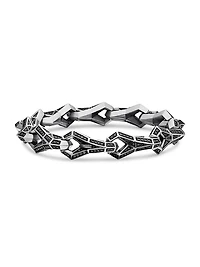 Faceted Link Bracelet Sterling Silver