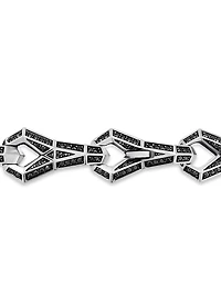 Faceted Link Bracelet Sterling Silver