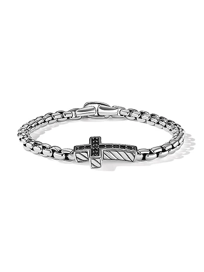 Pavé Cross Bracelet Sterling Silver