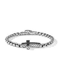 Pavé Cross Bracelet Sterling Silver