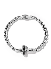 Pavé Cross Bracelet Sterling Silver