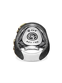 Waves Skull Ring In Sterling Silver