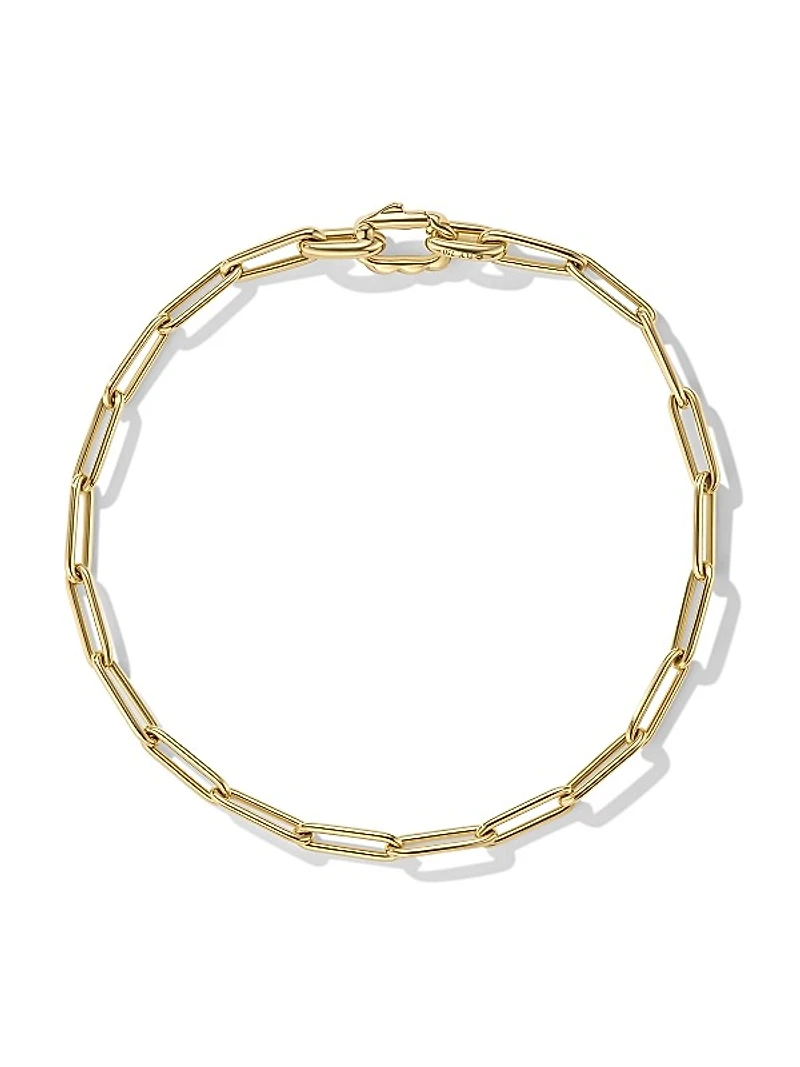 Chain Link Bracelet In 18K Yellow Gold