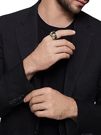 Waves Signet Ring Sterling Silver