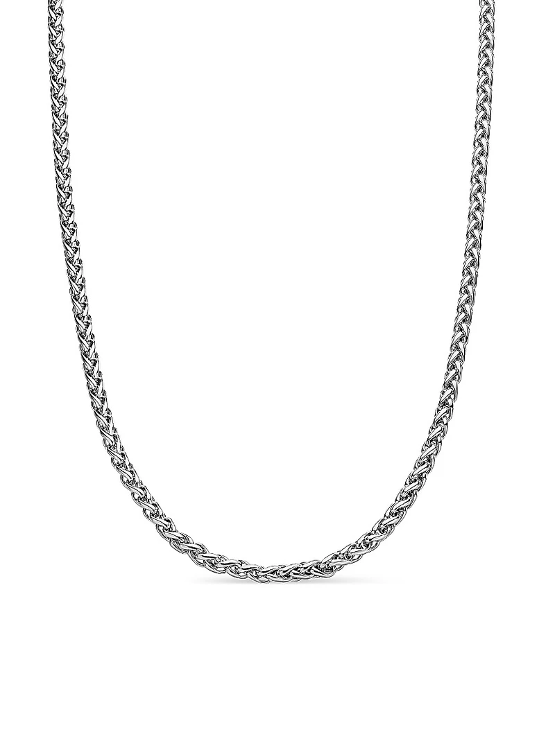 Wheat Chain Necklace in Sterling Silver