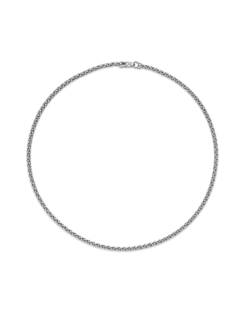 Wheat Chain Necklace in Sterling Silver
