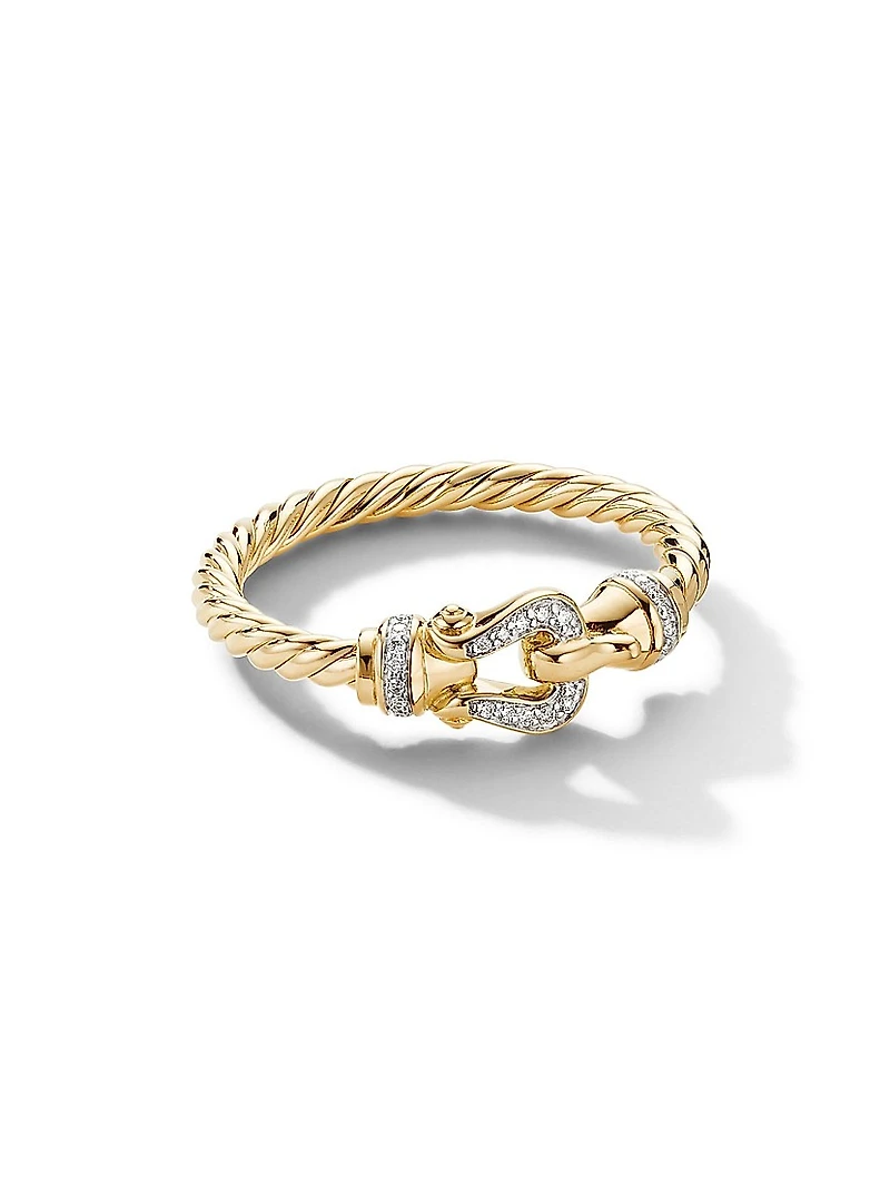 Petite Buckle Ring 18K Yellow Gold
