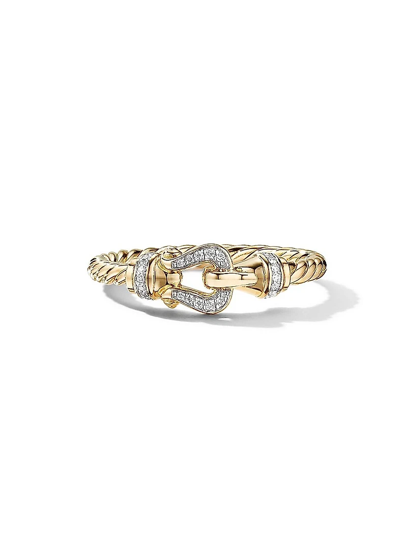 Petite Buckle Ring 18K Yellow Gold