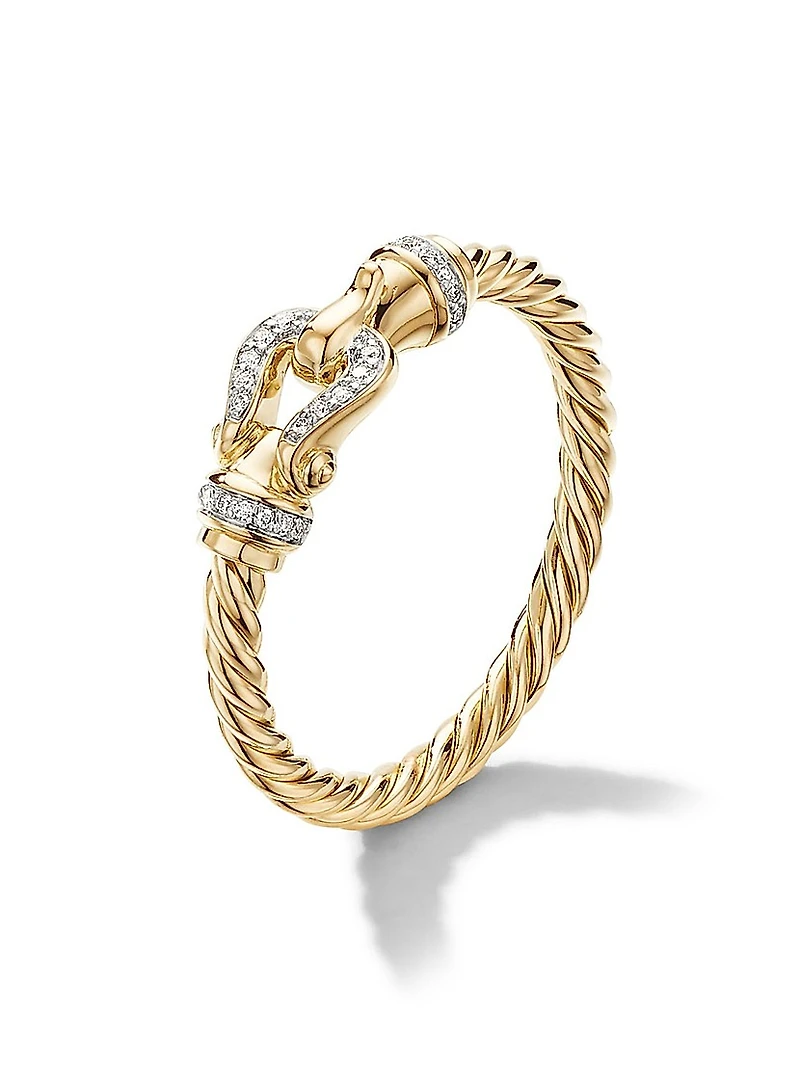 Petite Buckle Ring 18K Yellow Gold