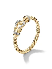 Petite Buckle Ring 18K Yellow Gold