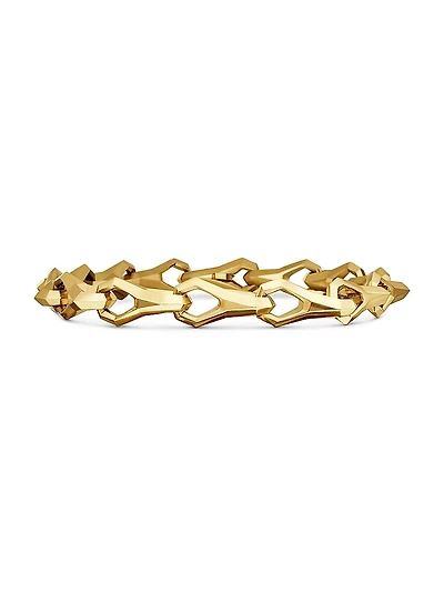 Faceted Link Bracelet 18K Yellow Gold