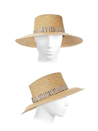 Hanae Woven Wide-Brim Hat
