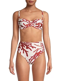 Printed Demi Bikini Top