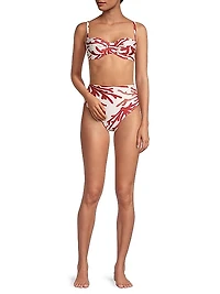 Printed Demi Bikini Top