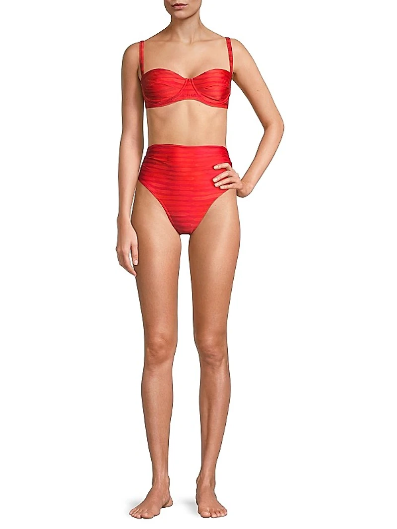 Printed Demi Underwire Bikini Top