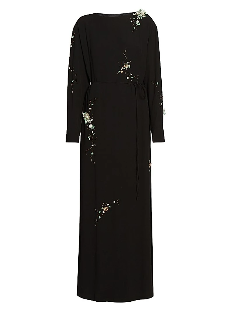 Beaded & Paillette-Embellished Gown