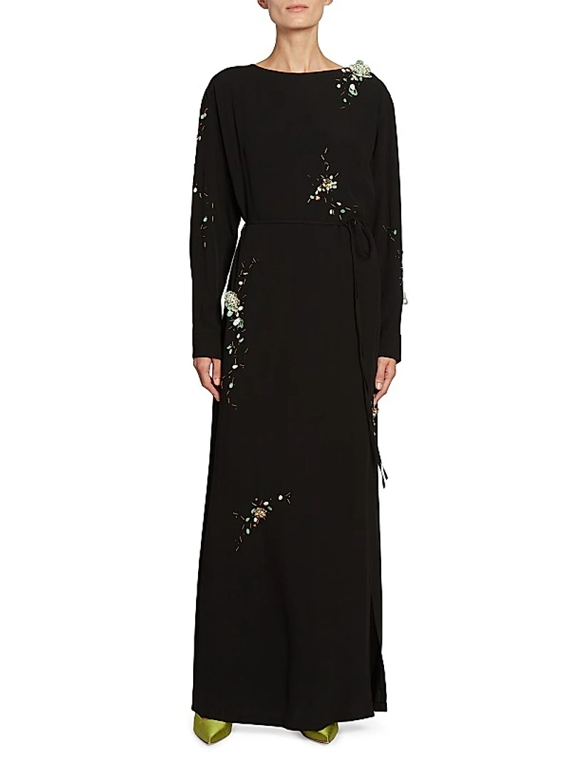 Beaded & Paillette-Embellished Gown