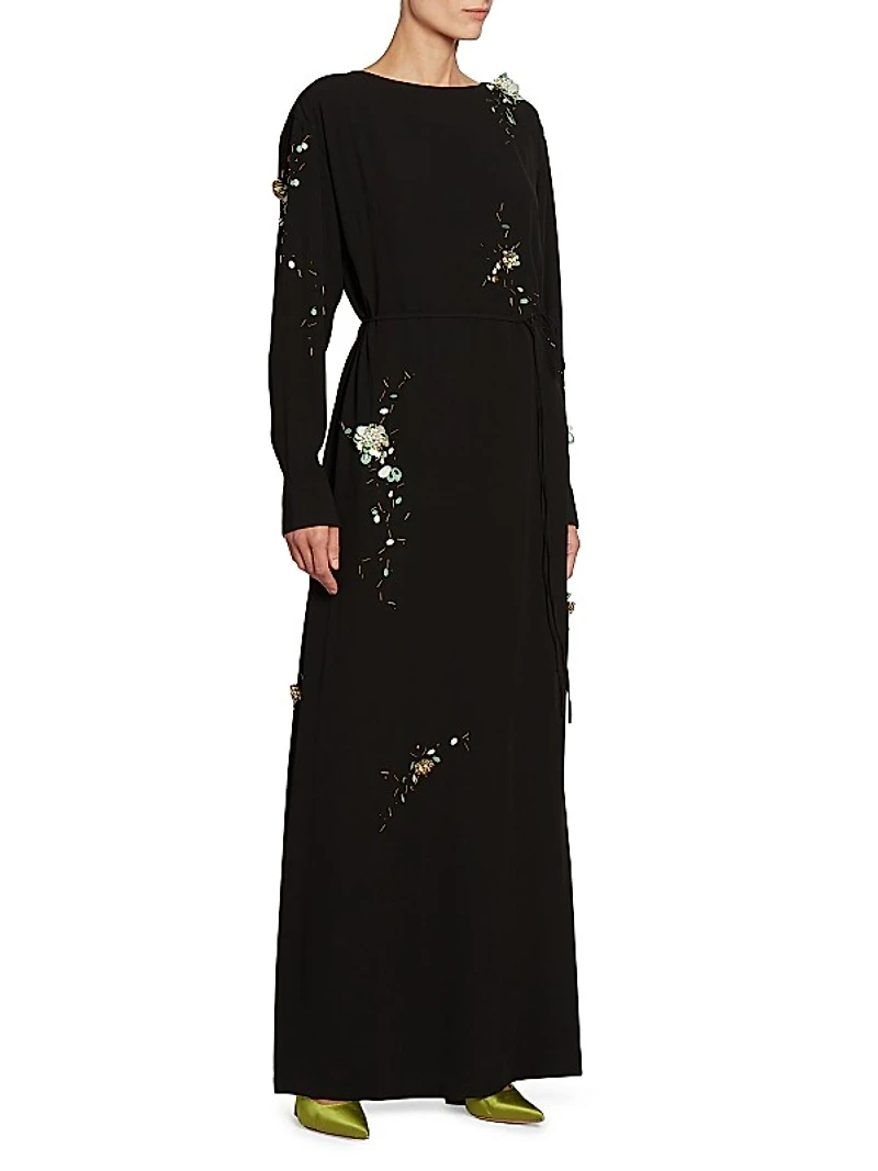Beaded & Paillette-Embellished Gown