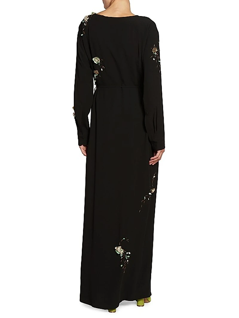 Beaded & Paillette-Embellished Gown