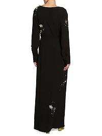 Beaded & Paillette-Embellished Gown