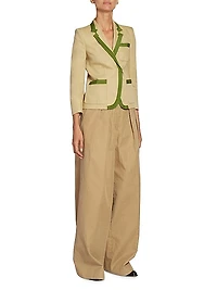 Cotton& Linen-Blend Jacket