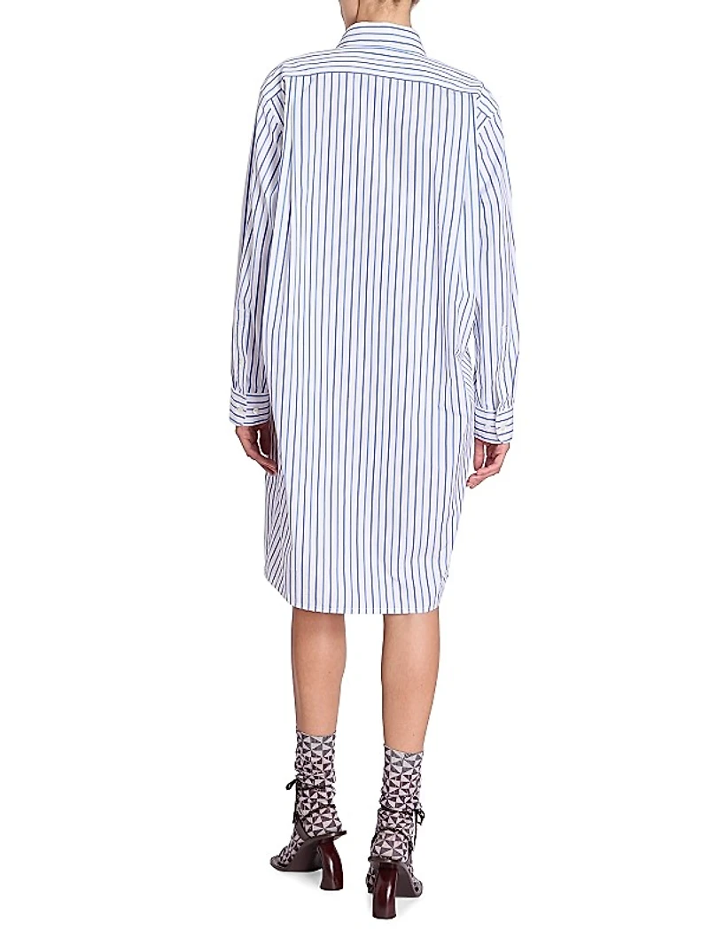 Dilana Striped Cotton Shirtdress