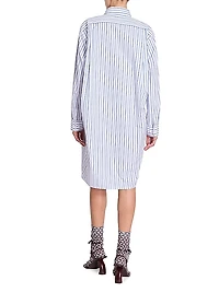 Dilana Striped Cotton Shirtdress