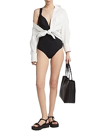 Plunge One-Piece Swimsuit
