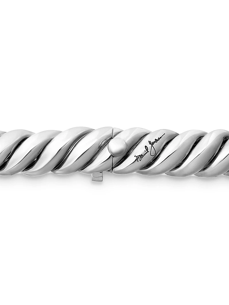 Sculpted Cable Bracelet Sterling Silver