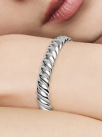 Sculpted Cable Bracelet Sterling Silver