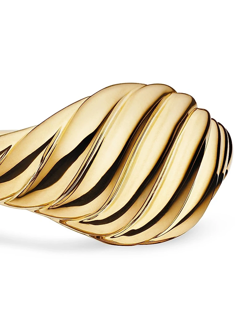 Sculpted Cable Micro Pinky Ring 18K Yellow Gold