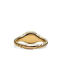 Sculpted Cable Micro Pinky Ring 18K Yellow Gold