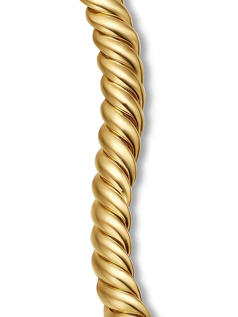 Sculpted Cable Double Wrap Bracelet 18K Yellow Gold