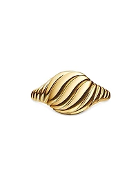 Sculpted Cable Pinky Ring 18K Yellow Gold