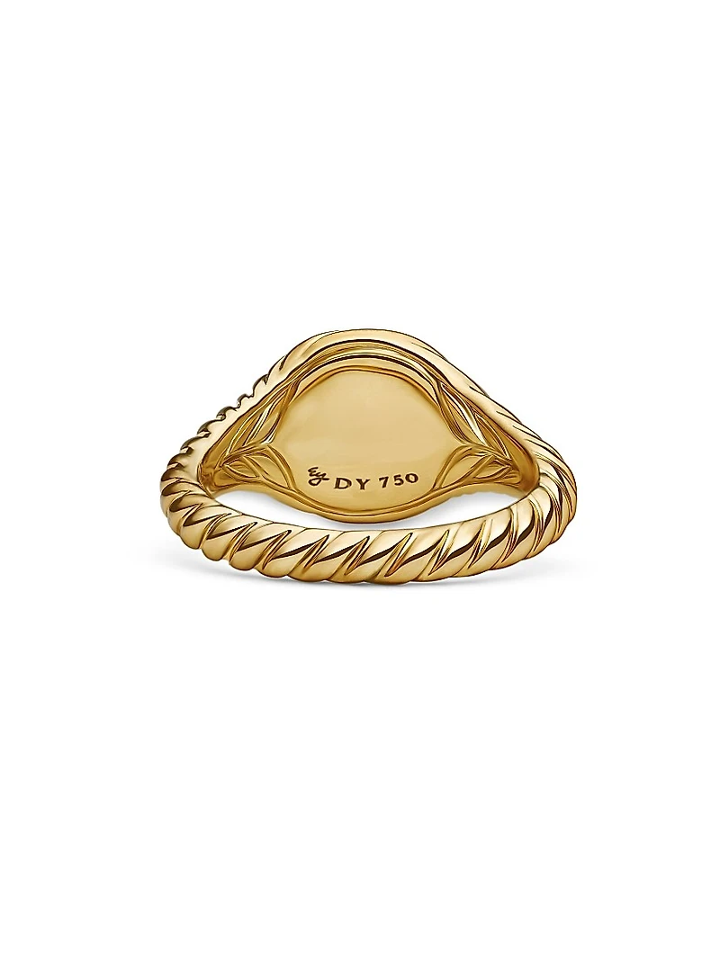 Sculpted Cable Pinky Ring 18K Yellow Gold