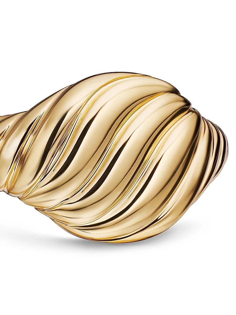 Sculpted Cable Pinky Ring 18K Yellow Gold
