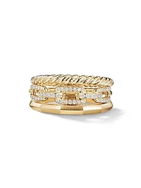 Stax Three Row Ring 18K Yellow Gold