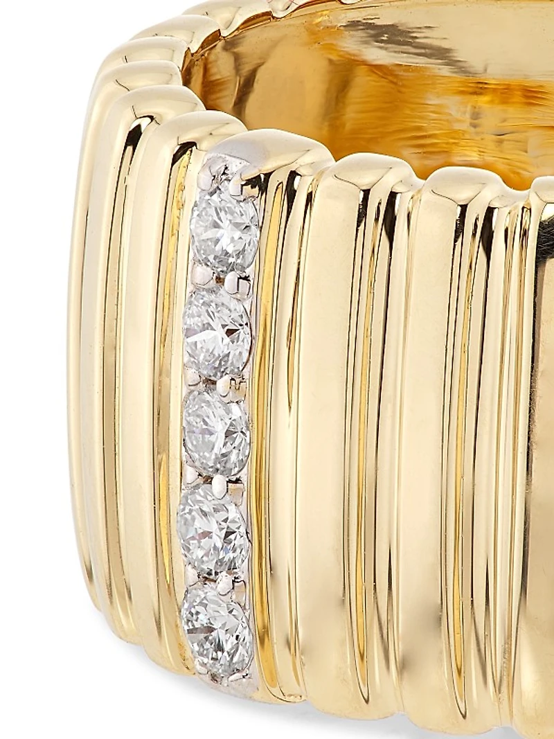 14K Yellow Gold & 0.14 TCW Diamond Ring